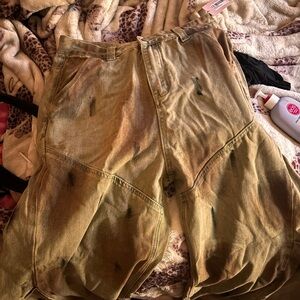 Dirty Denim Wide Leg Barrel Jeans